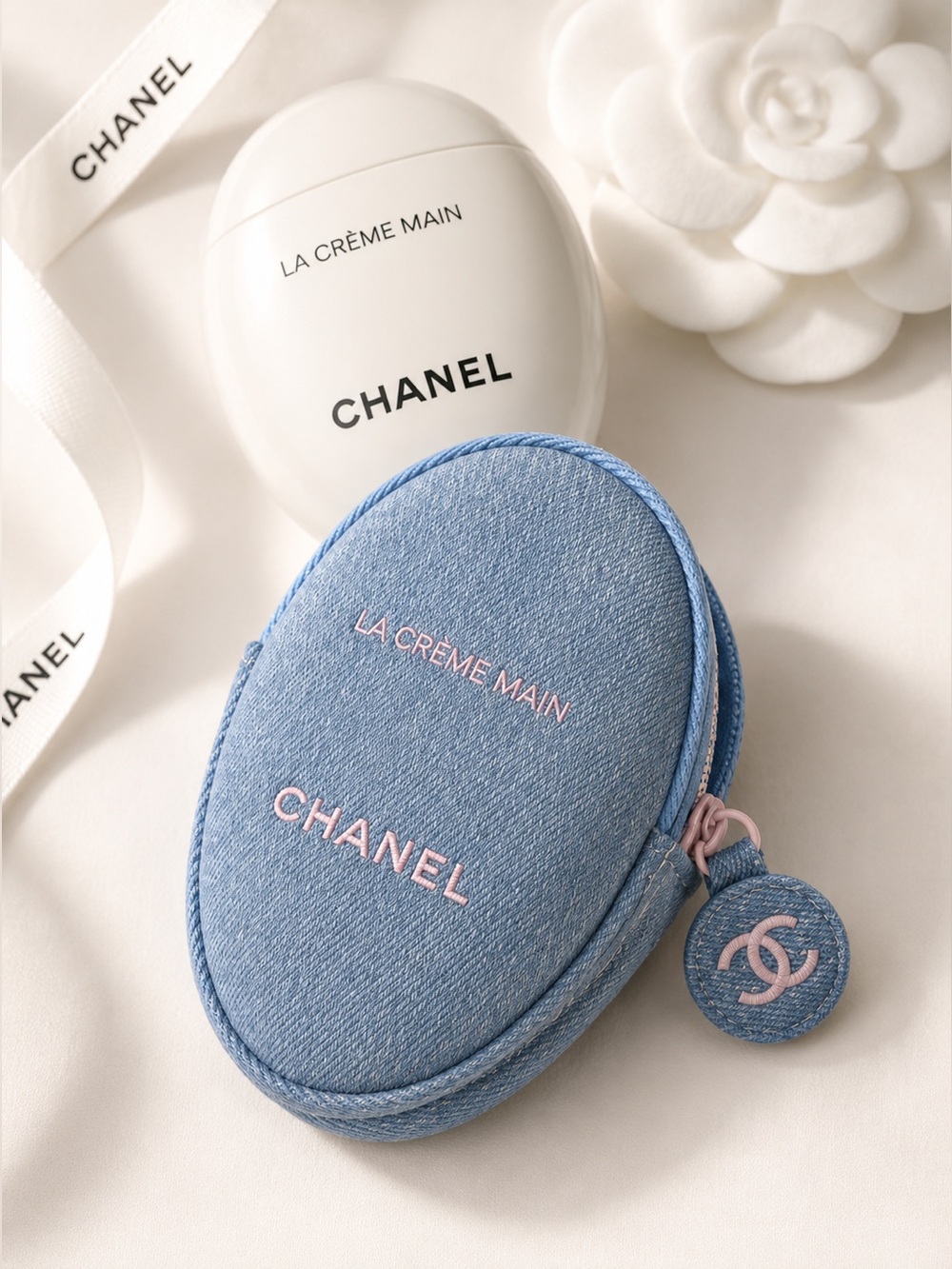 CHANEL La Creme Main Limited Edition w/ Denim Pouch